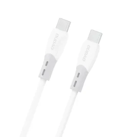 Dudao L25SC bílá / Datový kabel / USB-C - USB-C / 60W / 2 m / silikonové opletení