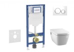 GEBERIT - Duofix Set předstěnové instalace, klozetu TECEone a sedátka softclose, tlačítko Sigma20, bílá/lesklý chrom SANI11CT3103