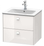 DURAVIT - Brioso Umyvadlová skříňka 55x62x48 cm, 2 zásuvky, lesklá bílá BR410102222