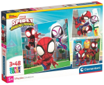 Puzzle 144 dílků Spidey a jeho úžasní přátelé 3x48 - Clementoni