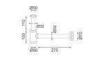REA Umyvadlový sifon výpustí click-clack růžovozlatý REA-A8541
