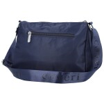 Trendy dámská nylonová crossbody kabelka Nomia, tmavě modrá