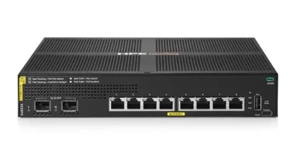 HPE Aruba CX 6000 8G S4R23A / Switch / 8x GigE RJ-45 / PoE+ 67W / 2x SFP / L2/L3 řízený (S4R23A)