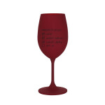 VÁNOČNÍ TODO LIST - bordo sklenice na víno 350 ml