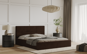 FRONTI Postel TIVOLI 160x200 hnědá s úložným prostorem