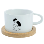 Personalizovaný keramický hrníček "MAKRONKA" - pár v objetí