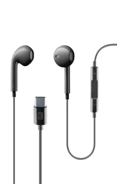 Cellularline ORBIT Sluchátka s konektorem USB-C černá (AUORBITTYPECK)