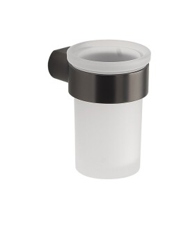 Gedy - PIRENEI sklenka, mléčné sklo, gun metal PI1081