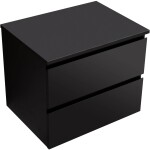 CERANO Koupelnová skříňka Carole - černá matná + deska pod umyvadlo Navira Slim - 18 mm - 70x49,8x46 cm