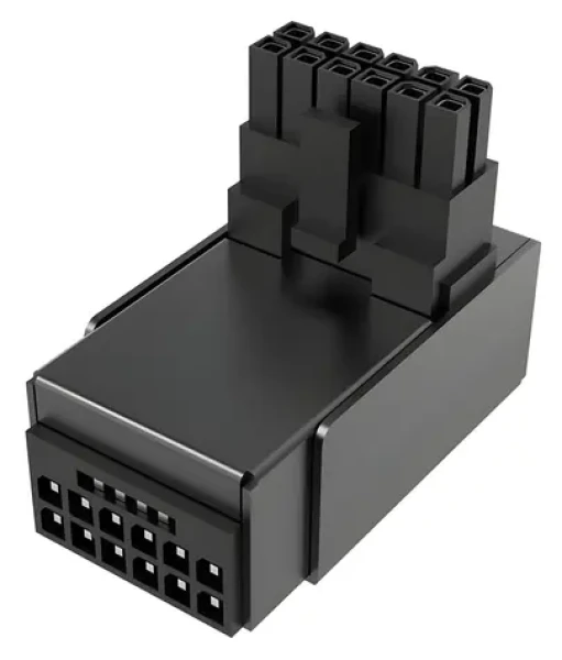 AKASA G-Nexus P16 Plus černá / Napájecí redukce / 12+4-pin 90° / 600 W (AK-CBPW34-BK)