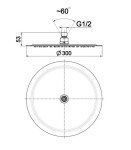 KFA - Sprchová hlavice O300 chrom 842-382-00