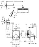 GROHE - Start Edge Sprchový set pod omítku, průměr 25 cm, 2 proudy, chrom 25293000