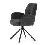 Jídelní židle, černá, hladká látka, DCH-D1330 BK2