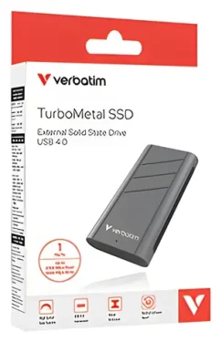 Verbatim TurboMetal SSD 1 TB stříbrná / Externí SSD / USB4 / R: 3700 MB/s / W: 3600 MB/s (32021)