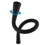 RAV Slezák - MORAVA RETRO - Umyvadlová/dřezová baterie s flexibilním ramínkem bez výpusti, Černá - matná, 1/2" MK120.5/13CMAT