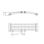 Mereo Otopný žebřík oblý 450x1690 mm, bílý, středové připojení MT33S