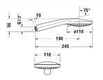 DURAVIT - Sprchy Sprchová hlavice, 3 proudy, MinusFlow, matná černá UV0652015046