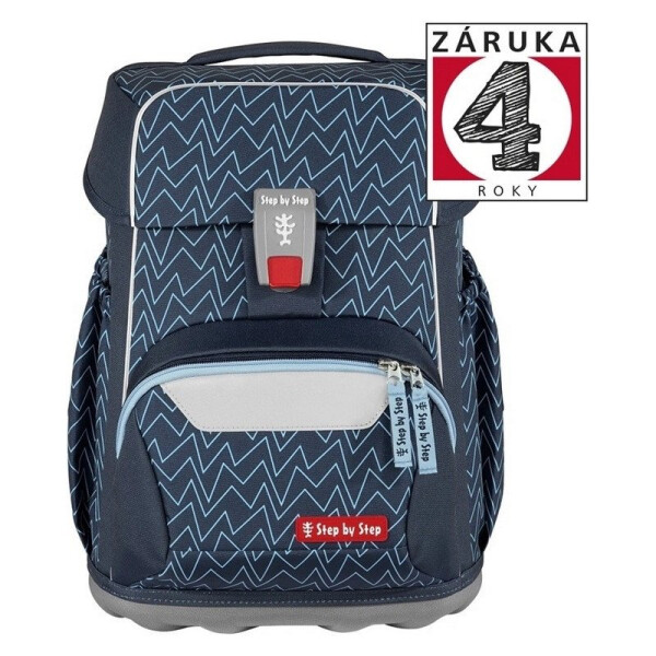 Školní batoh pro prvňáčky – 4 dílný set, Step by Step BASIS Blue Lines, AGR