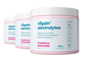 Vilgain Elektrolyty – 3× malinová limonáda 320 g