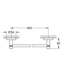 GROHE - QuickFix Start Držák ručníku, délka 60 cm, matná černá 411782430