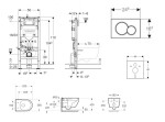 GEBERIT - Duofix Set předstěnové instalace, klozetu Oudee Vortex a sedátka softclose, tlačítko Sigma01, alpská bílá SANI11CA3173B