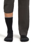Dámské merino turistické ponožky ICEBREAKER Wmns Hike Medium Crew, Black/Alloy/Obsidian velikost: 41-43 (L)