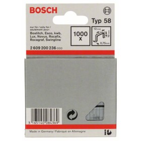 Sponky do sponkovačky z tenkého drátu, typ 58 - 13 x 0,75 x 10 mm 1000 ks Bosch Accessories 2609200236