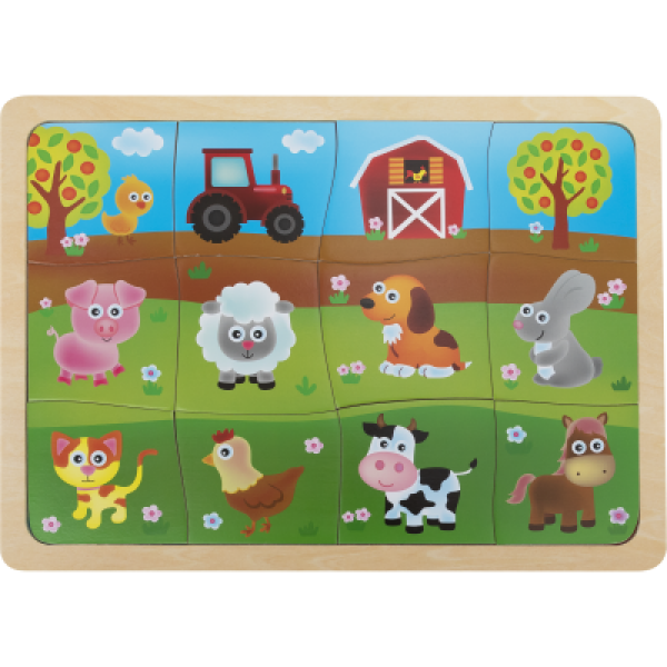 BABU - Dětské puzzle se zvířátky z farmy