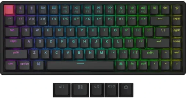 Keychron K2 v3 černá / Klávesnice / 84 kláves / Mechanická / Super Banana switch / Bezdrátová (K2X-J4)