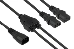 Kabelmeister Y-kabel C14 - 2x C13 černá / Napájecí kabel / 0,3 m (SK1436-S003)