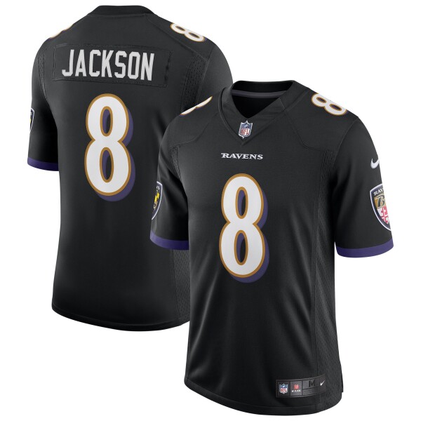 Nike Pánský dres Baltimore Ravens NFL Lamar Jackson #8 Speed Machine Limited - Černá Velikost: 2XL