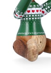 Kay Bojesen Dřevěná opička Monkey Christmas Jumper 2025 Mini, zelená barva, dřevo