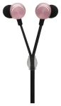 2GO In-Ear Luxury Zipper-Style růžová / Sluchátka do uší s mikrofonem / 3,5 mm jack / drátová / 3 velikosti nástavců (794477)