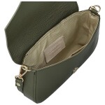 Luxusní dámská kožená kabelka na rameno Zinta, tmavě zelená