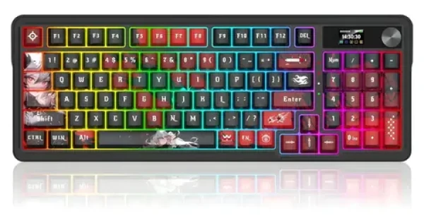 Redragon K719AK-RGB-PRO Artemis Pro černá / Bezdrátová herní klávesnice / mechanická / Lion Linear / RGB / USB / BT (K719AK-RGB-PRO)