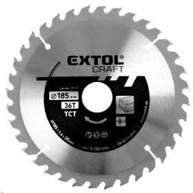 Kotouč pilový s SK 185 x 2,4 x 30 mm 36 zubů Extol Craft 19107