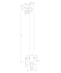 OMNIRES - nástěnné sprchové rameno, 40 cm chrom /CR/ RA02XCR