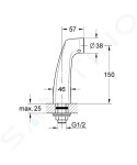 GROHE - Příslušenství Kolínko pro stojánkovou montáž, chrom 12036000