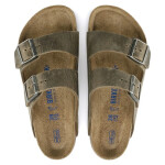 Dámské/pánské žabky Birkenstock Arizona Soft Footbed Oiled Leather Narrow Faded Khaki (1019377) 36