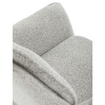 Židle jídelní, krémová látka, noha černý kov, otočný mechanismus 360°