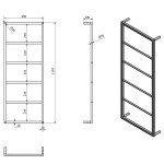 SAPHO - SKA nástěnný sušák ručníků 450x1150x100, bílá mat SKA511