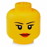 Úložný box LEGO hlava (velikost L) - dívka