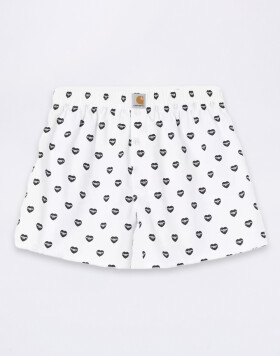 Carhartt WIP Cotton Boxer Heart Print, White/Black M