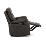 Polohovací křeslo, elektrické zabudované ovládání, hnědá, látka vintage, TV-4094 COF3