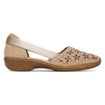 Polobotky Rieker 41356-60 Přírodní kůže (useň) - Lícová