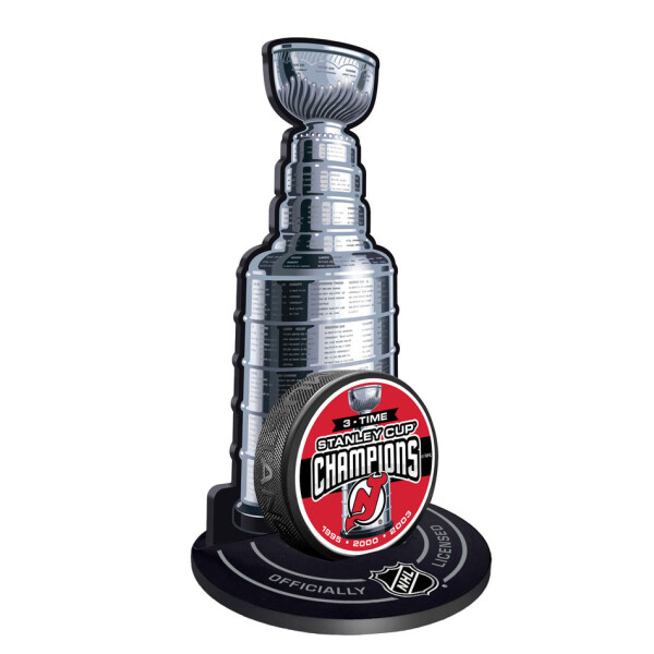 Mustang Puk New Jersey Devils NHL Stanley Cup Champions Puck Stand