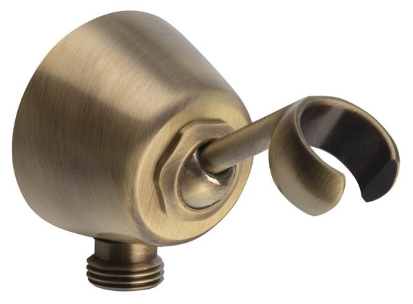SAPHO - Držák sprchy kulatý, otočný, s vyústěním, bronz SUP4B6