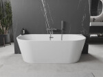 MEXEN - OVAL volně stojící vana 180x80, bílá bez krytky přepadu a zátky 52671808000-SS