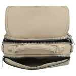 Trendy dámská koženková crossbody kabelka Badamia, béžová