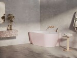 RAVAK - Freedom Corner II Tec Vana 175x86 cm, levá, Alabaster Pink/bílá CC91600000